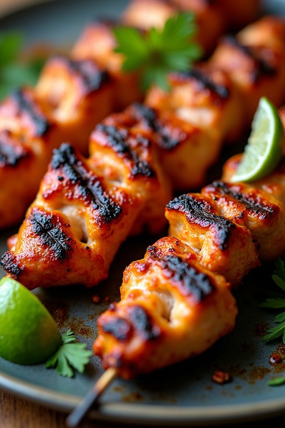flavorful grilled chicken skewers