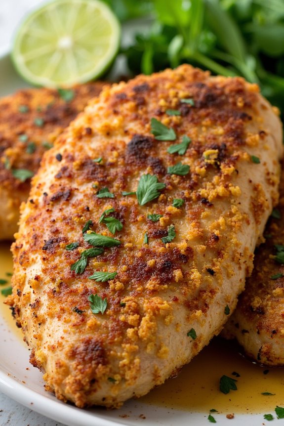 flavorful herb crusted chicken breasts