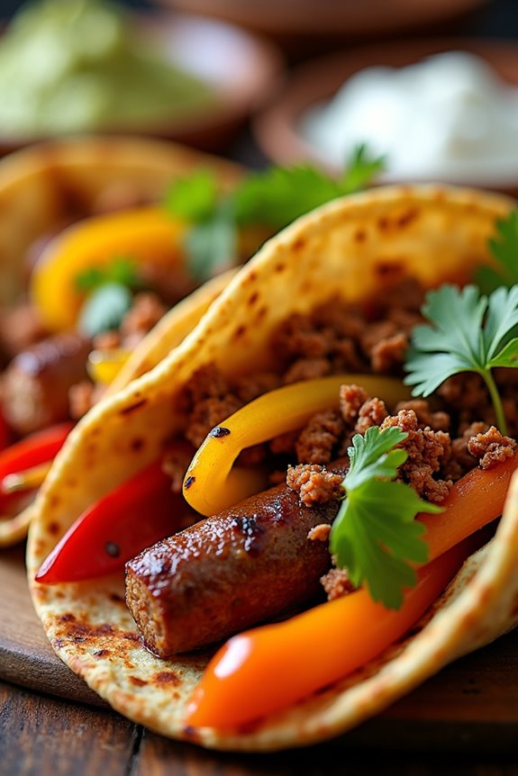 flavorful longaniza bell pepper fajitas