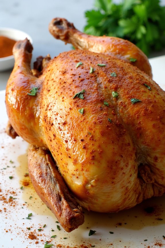 flavorful marinated roast chicken
