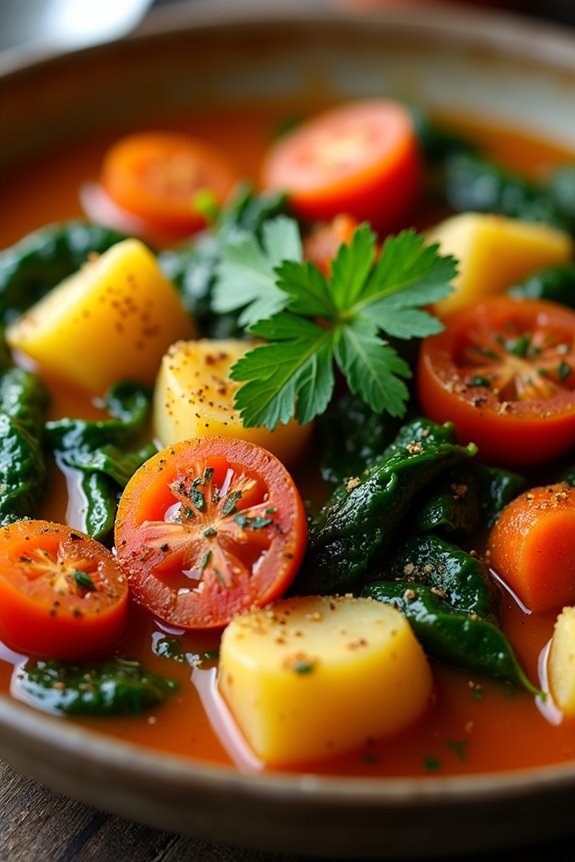 flavorful nutritious spinach stew