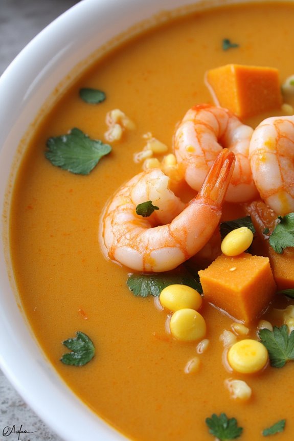 flavorful peruvian shrimp chowder