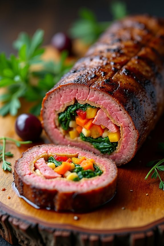 flavorful stuffed flank steak