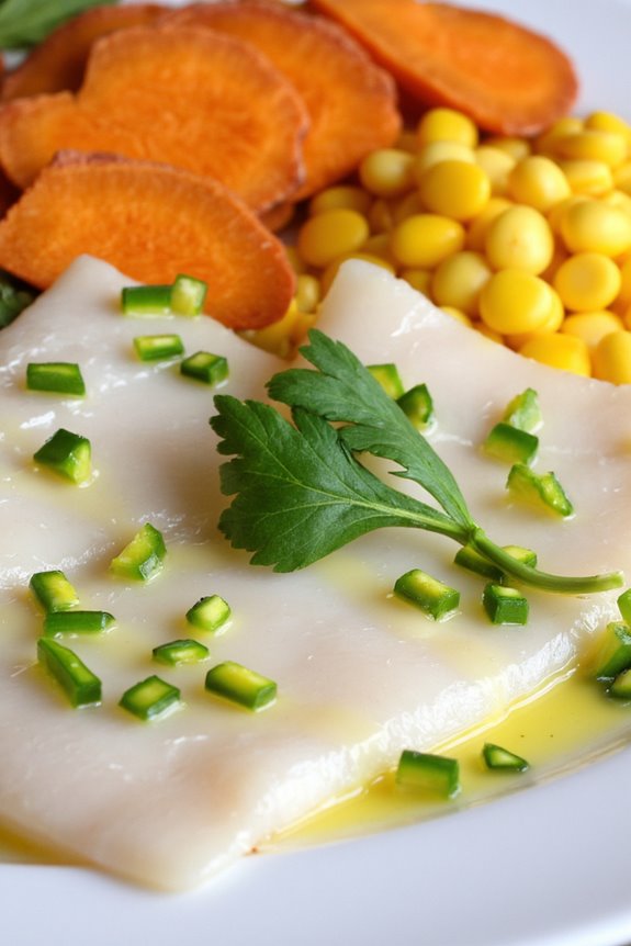 fresh fish with olive oil