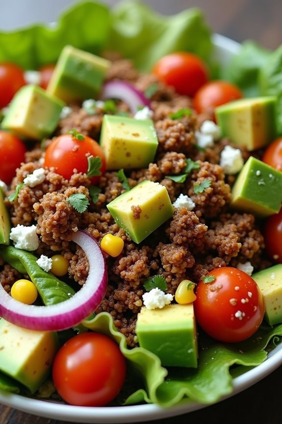 fresh flavorful beef salad