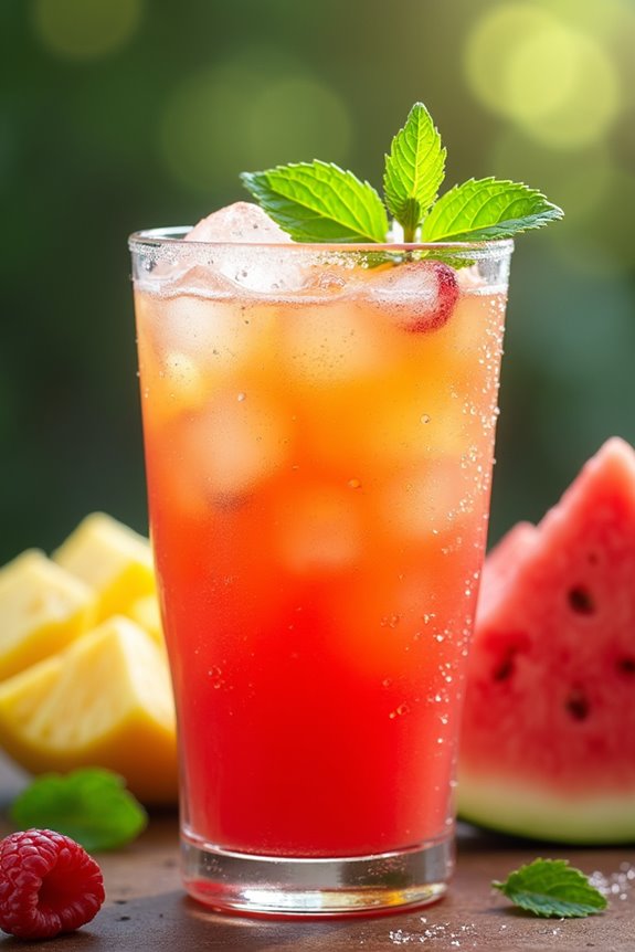 fresh fruit water beverage