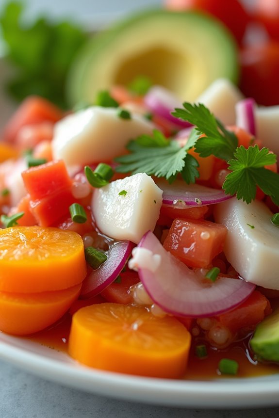 fresh seafood marinated citrus