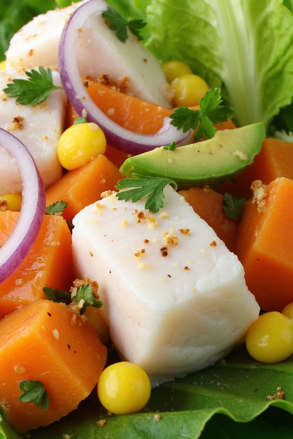 fresh seafood with sweetness