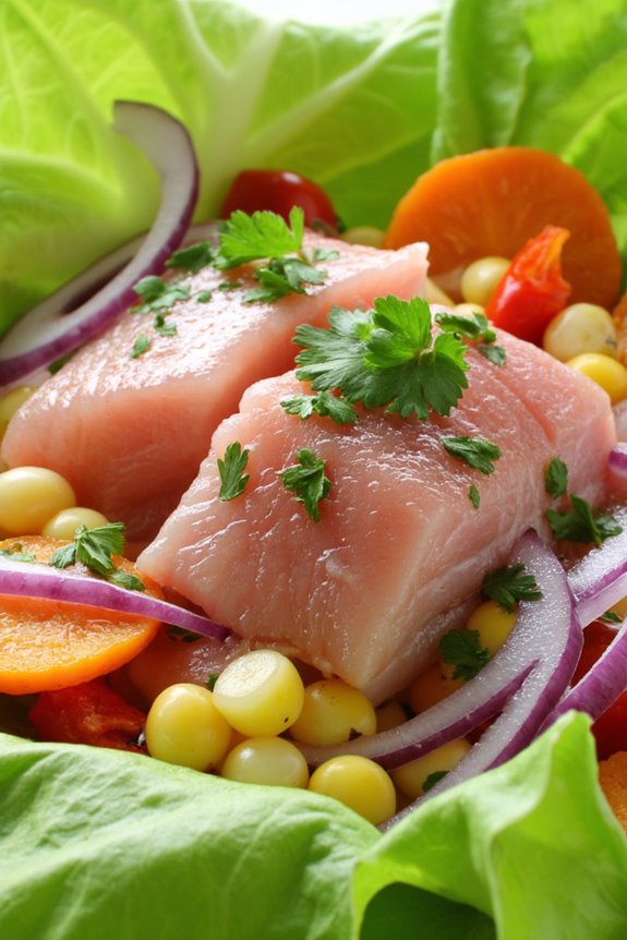 fresh seafood with vibrant flavors