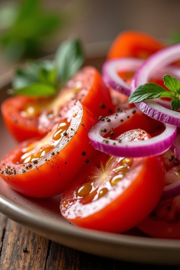 fresh tomato onion salad