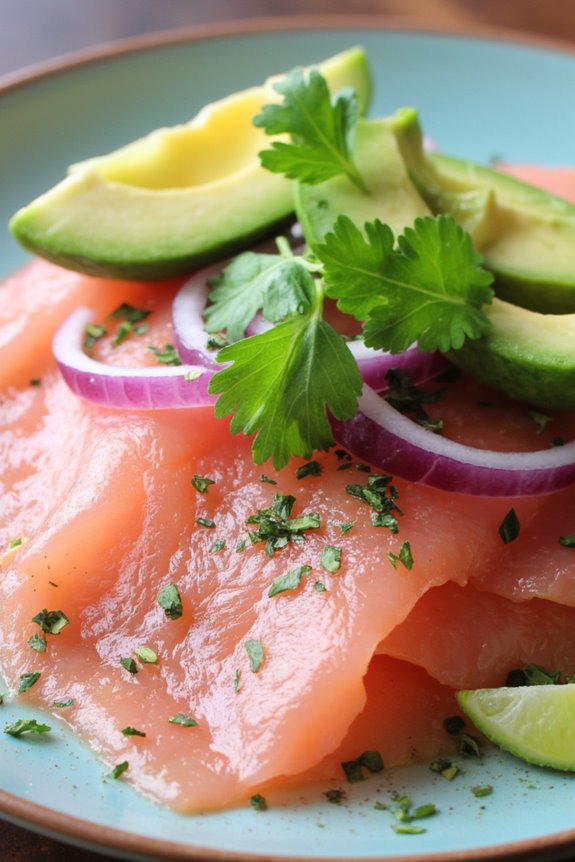 fresh vibrant peruvian tiradito