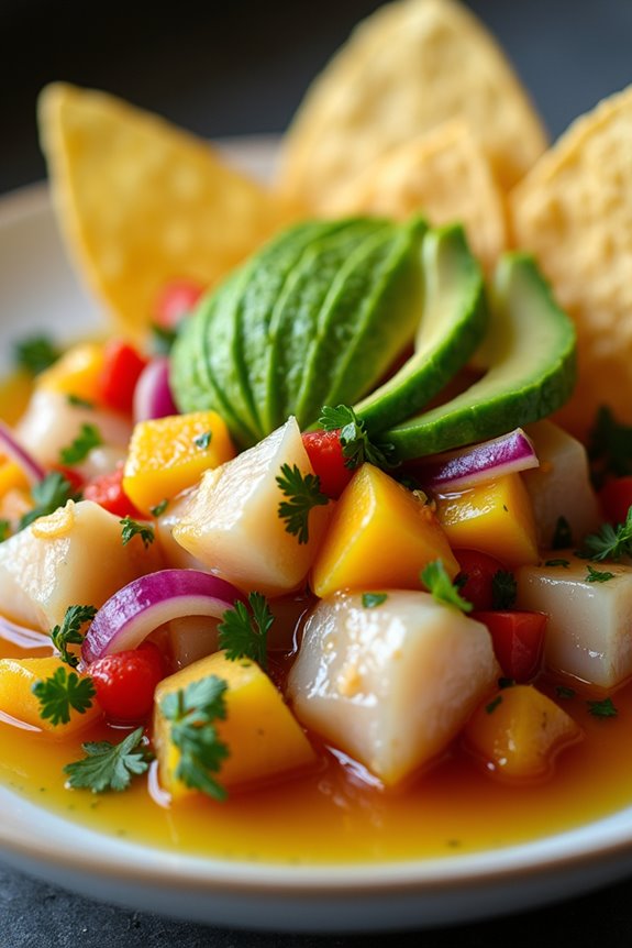 fresh vibrant seafood ceviche