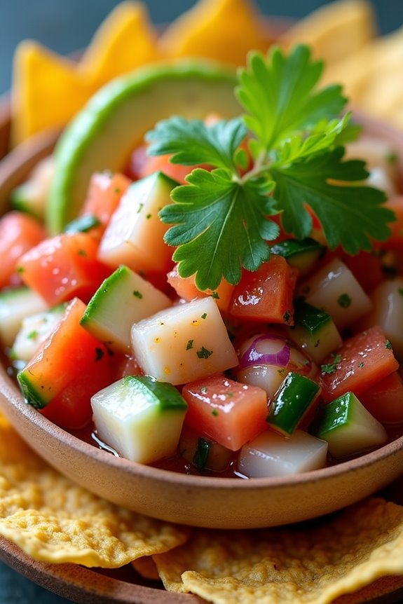 fresh zesty fish appetizer