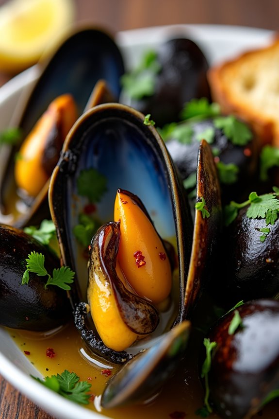 garlic infused chilean mussels recipe