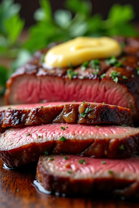 garlic infused grilled flank steak
