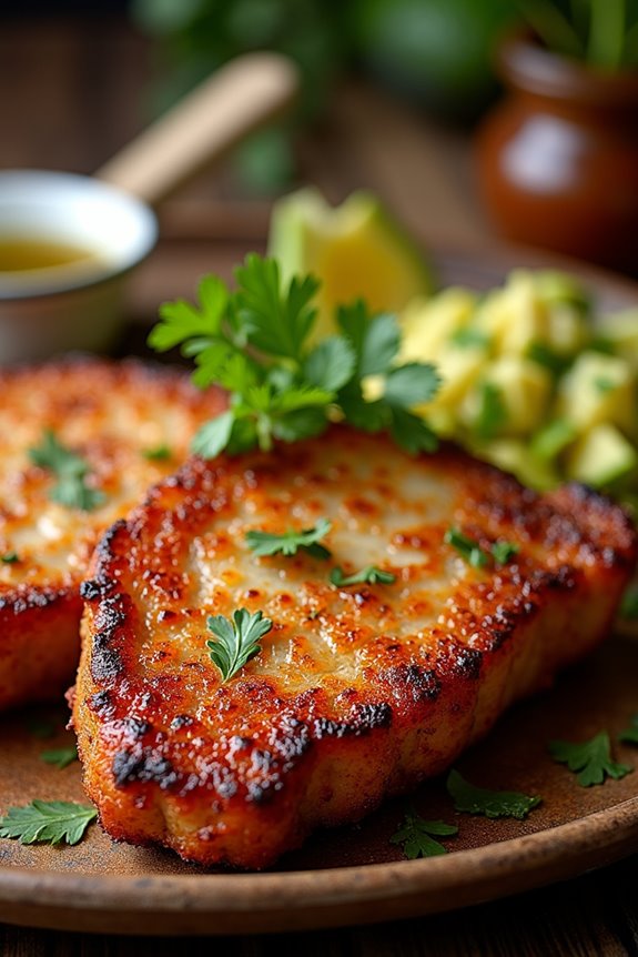 garlic marinated pork chops delight