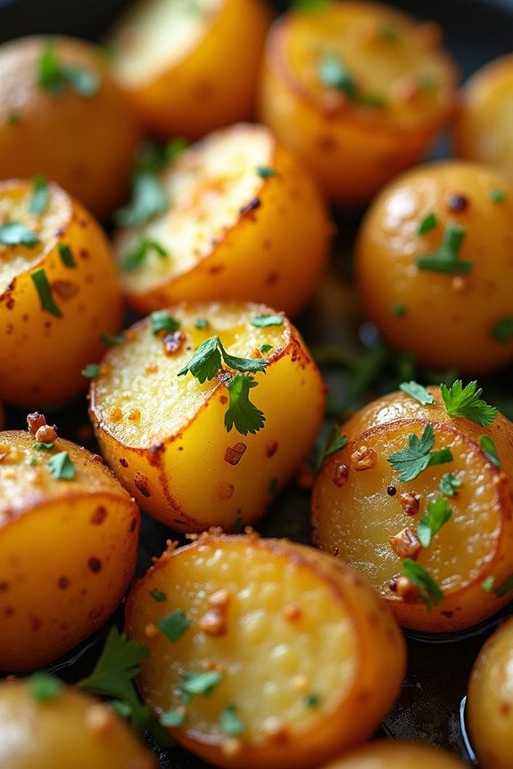 garlic parsley infused potatoes
