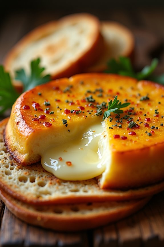 gooey grilled provolone cheese