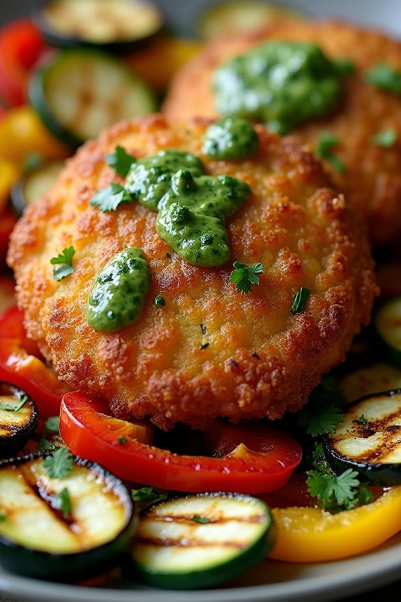 grilled acaraj with vegetables