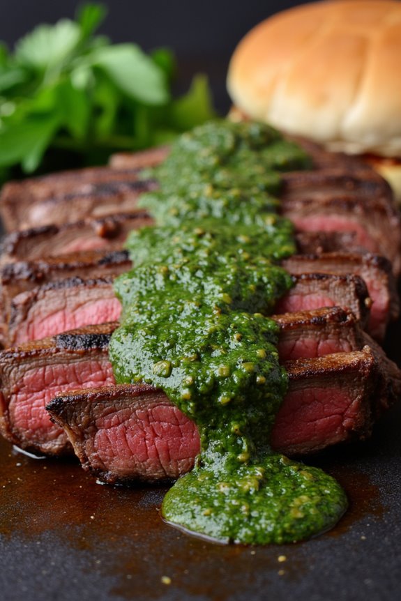 grilled beef with chimichurri