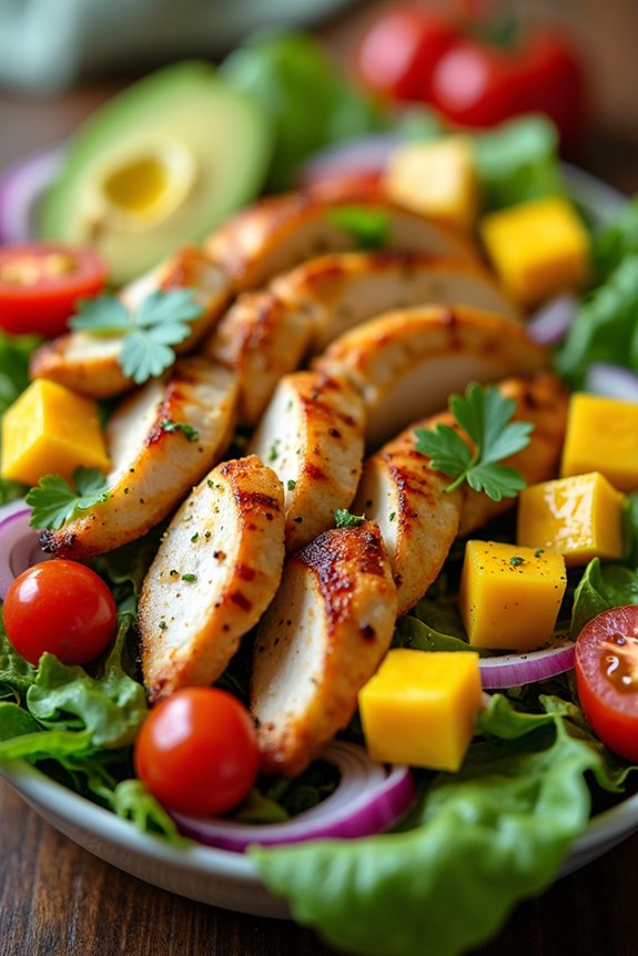 grilled chicken mango salad