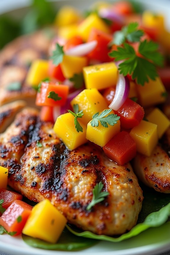 grilled chicken with mango salsa