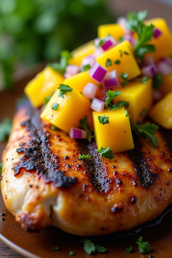 grilled chicken with mango salsa