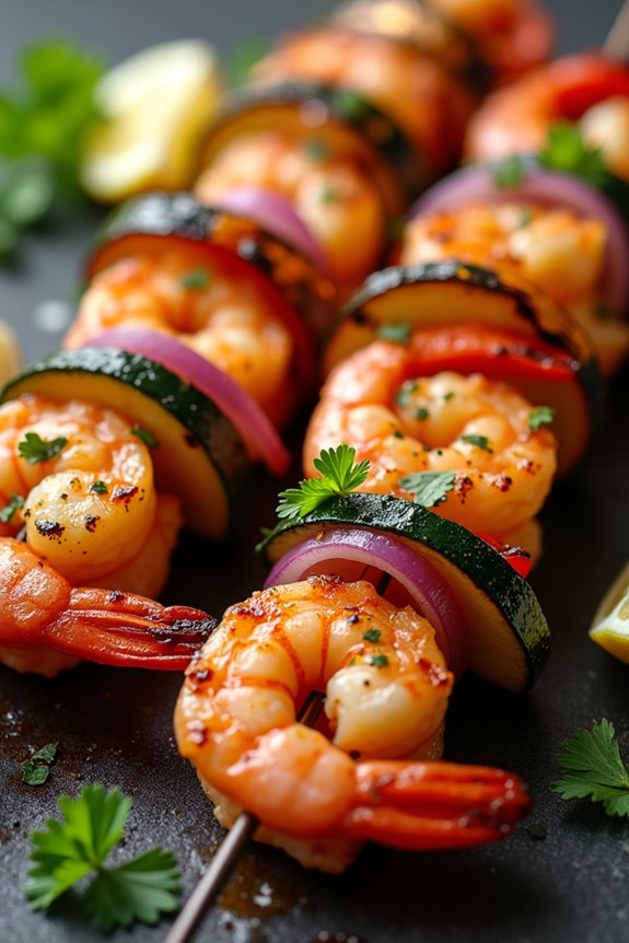 grilled chilean shrimp skewers