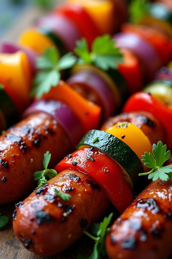 grilled chorizo skewers recipe