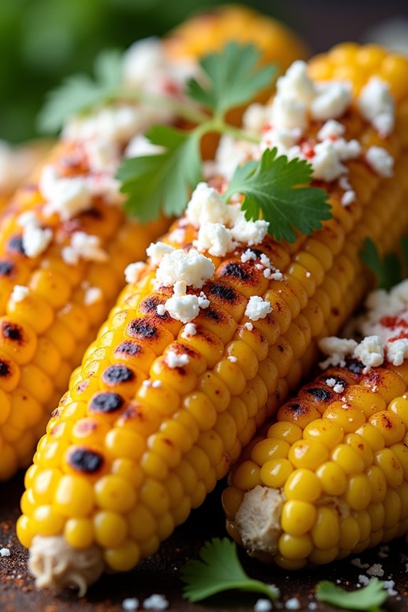 grilled corn with cotija