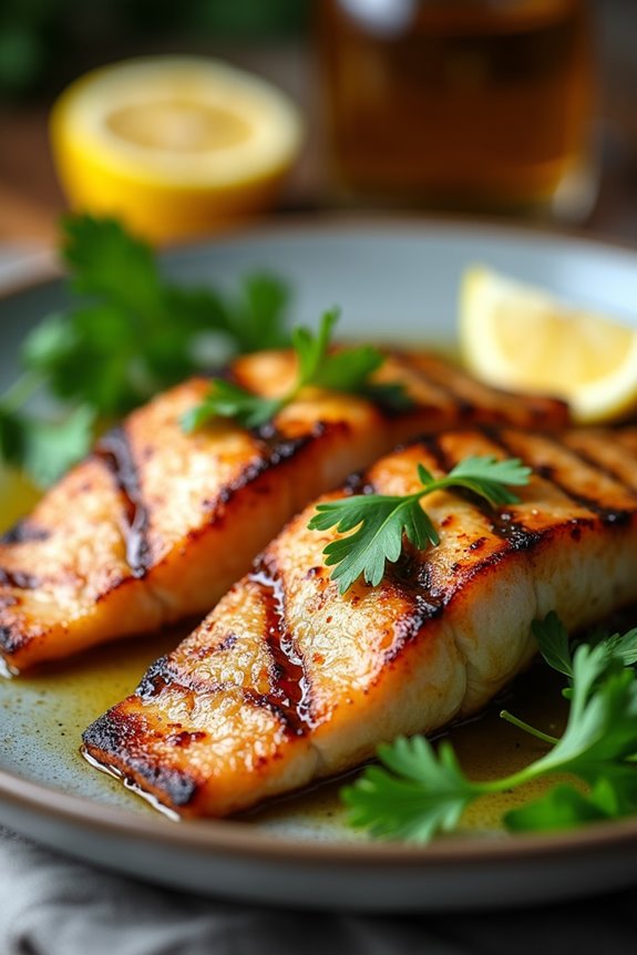 grilled hake with marinade