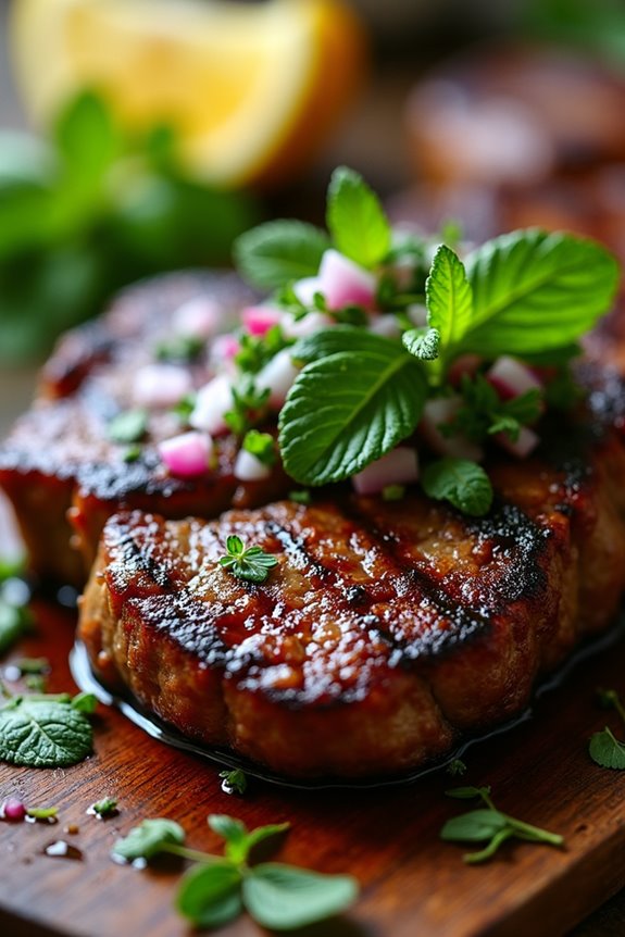 grilled lamb with mint salsa