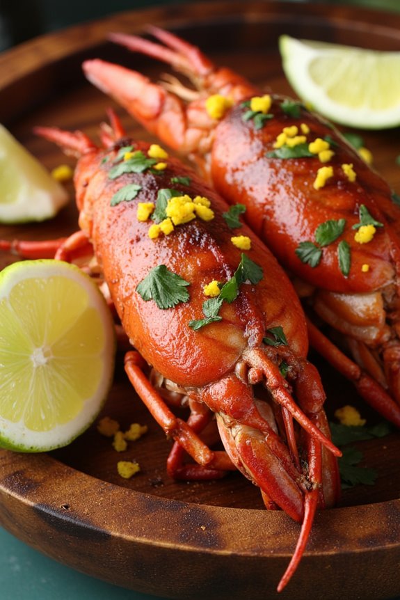 grilled langoustines with marinade