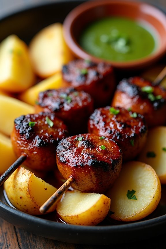 grilled marinated beef heart