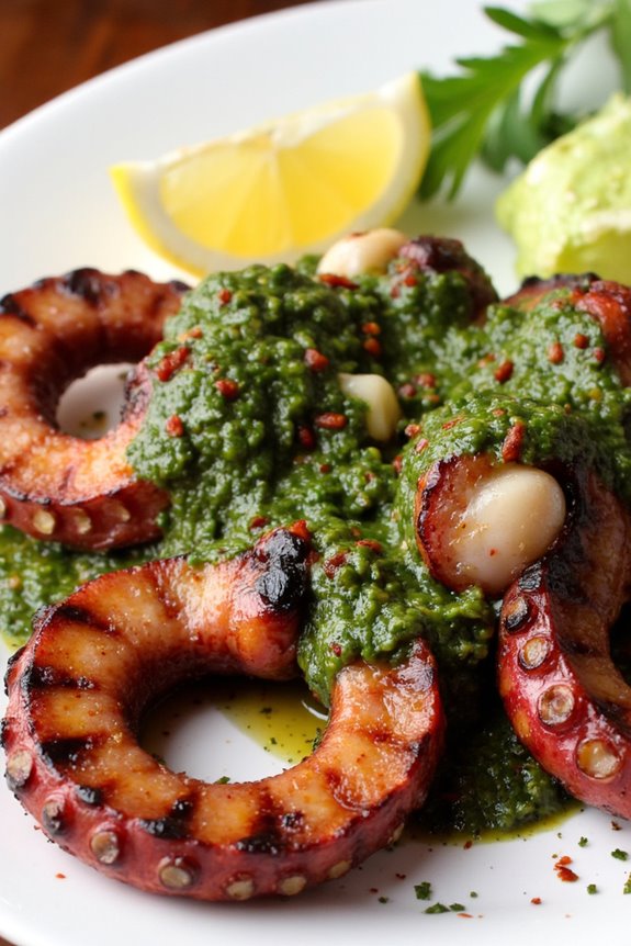 grilled octopus with chimichurri