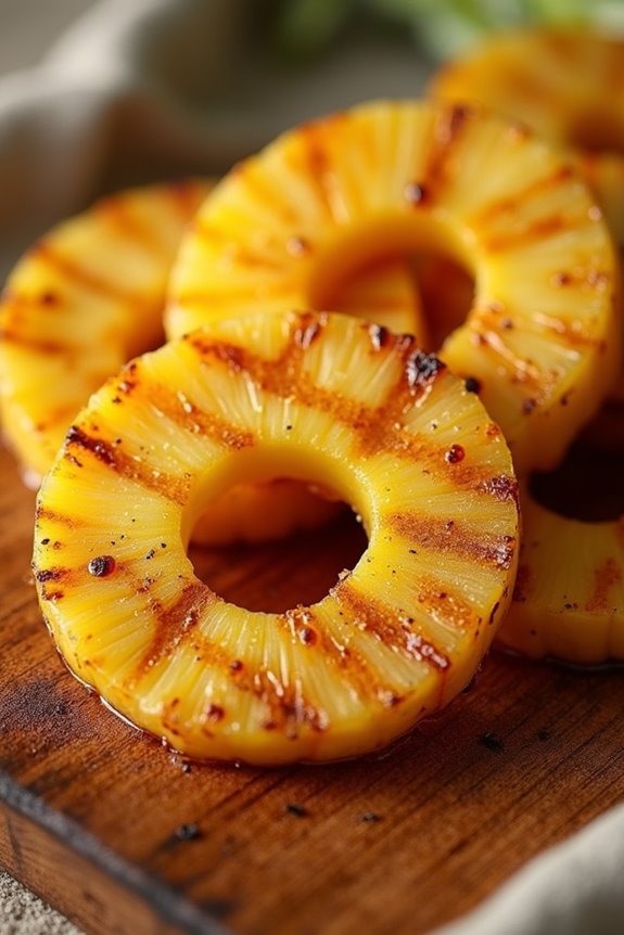 grilled pineapple with cinnamon