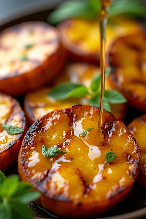 grilled plantains with honey
