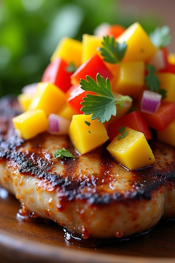 grilled pork chops with salsa