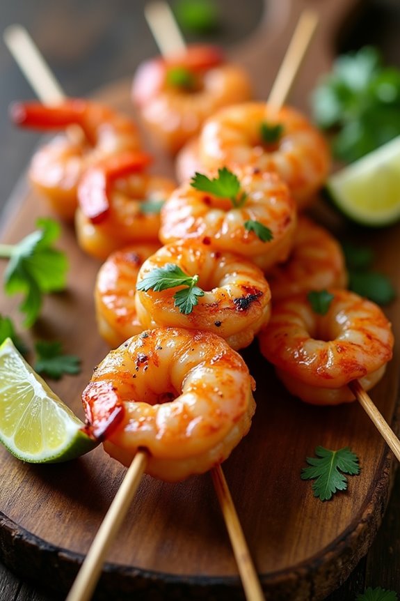 grilled prawns with pineapple