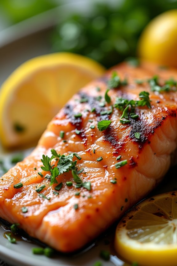 grilled salmon with herbs