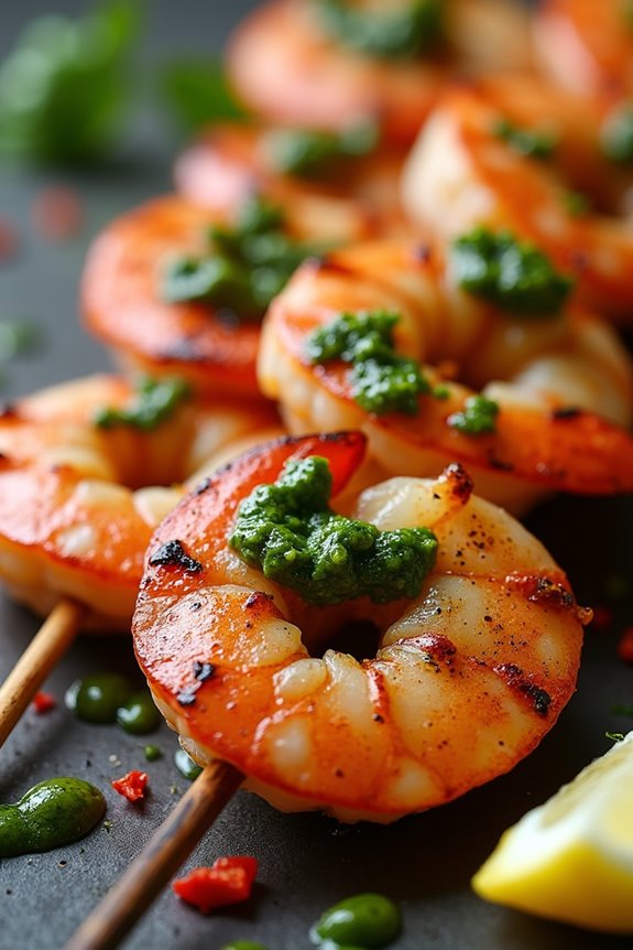 grilled shrimp with chimichurri