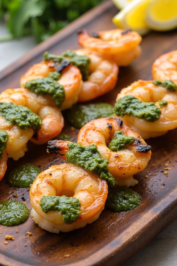 grilled shrimp with chimichurri