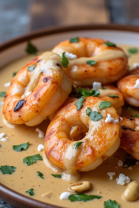 grilled shrimp with ocopa