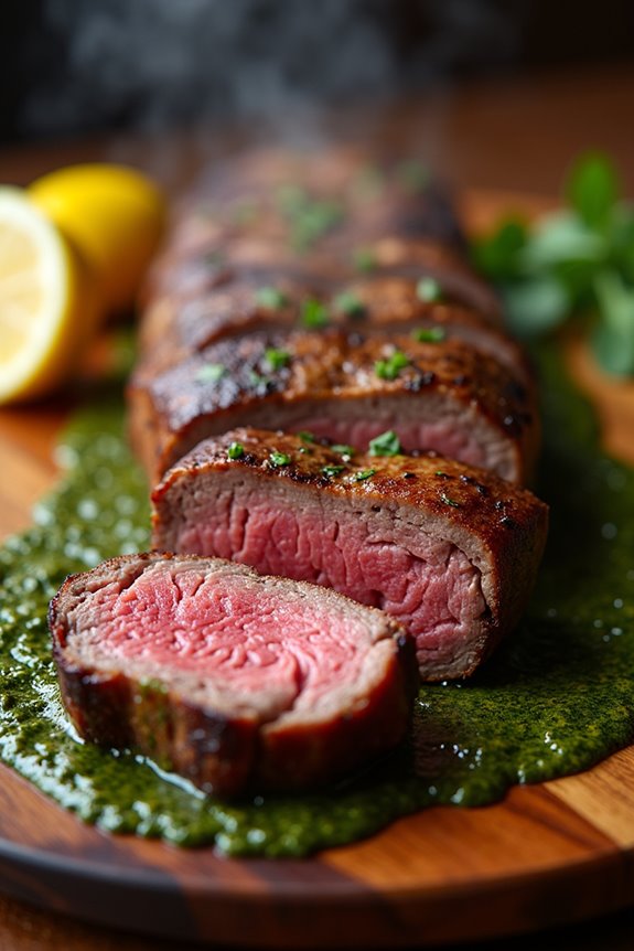 grilled tenderloin with chimichurri