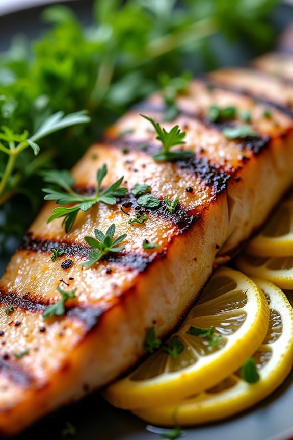 grilled trout with lemon herbs