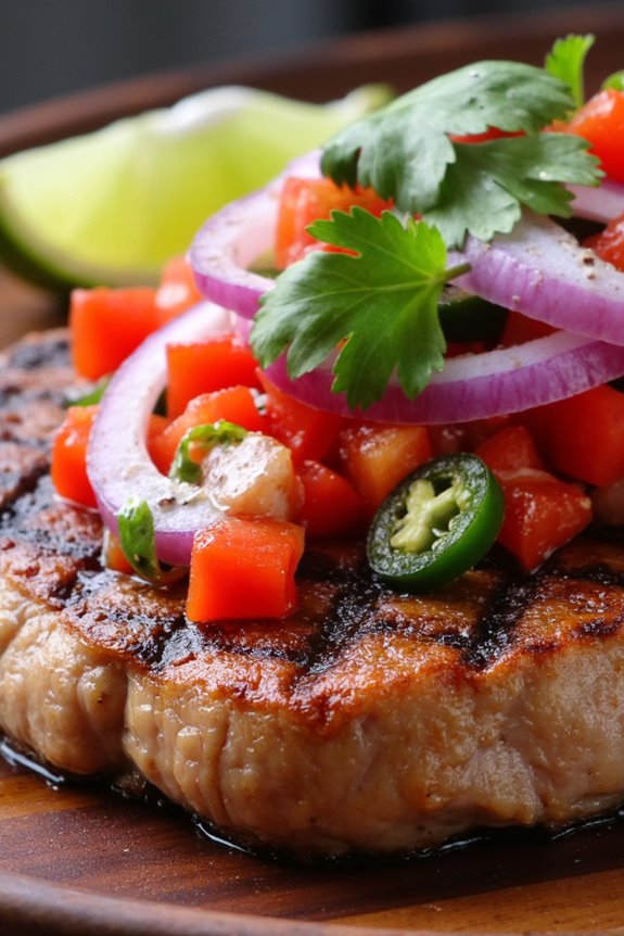grilled tuna with salsa