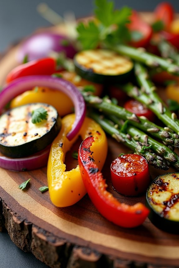 grilled vegetables with smoky flavor