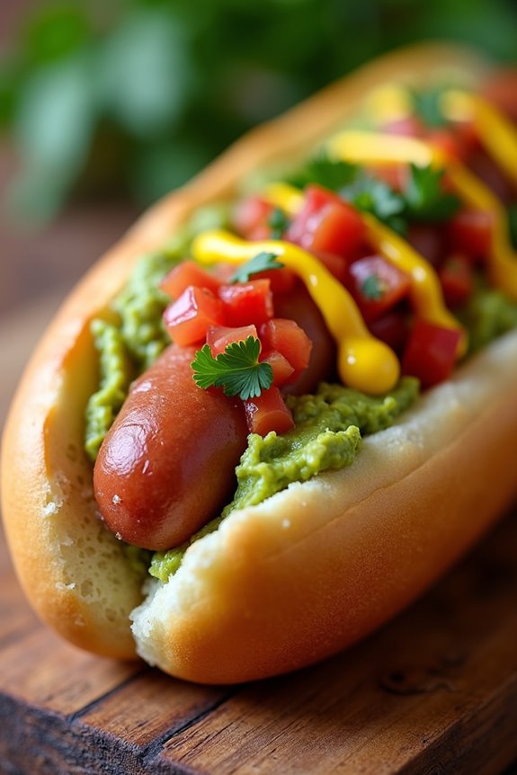 guacamole salsa colombian hot dogs