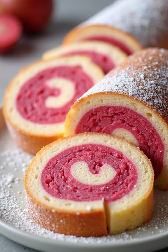 guava filled rolled cake