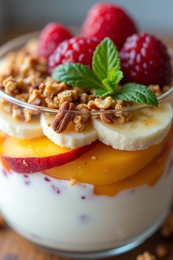 healthy yogurt fruit bowl